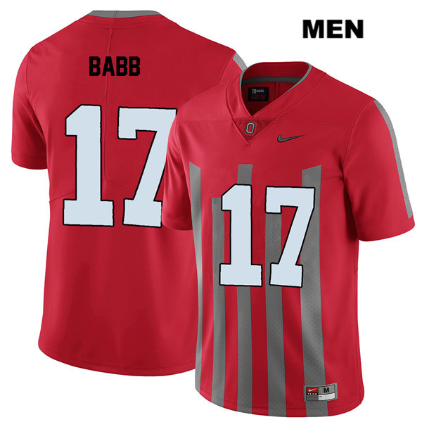 Ohio State Buckeyes Men's Kamryn Babb #17 Red Authentic Nike Elite College NCAA Stitched Football Jersey JE19M64OP
